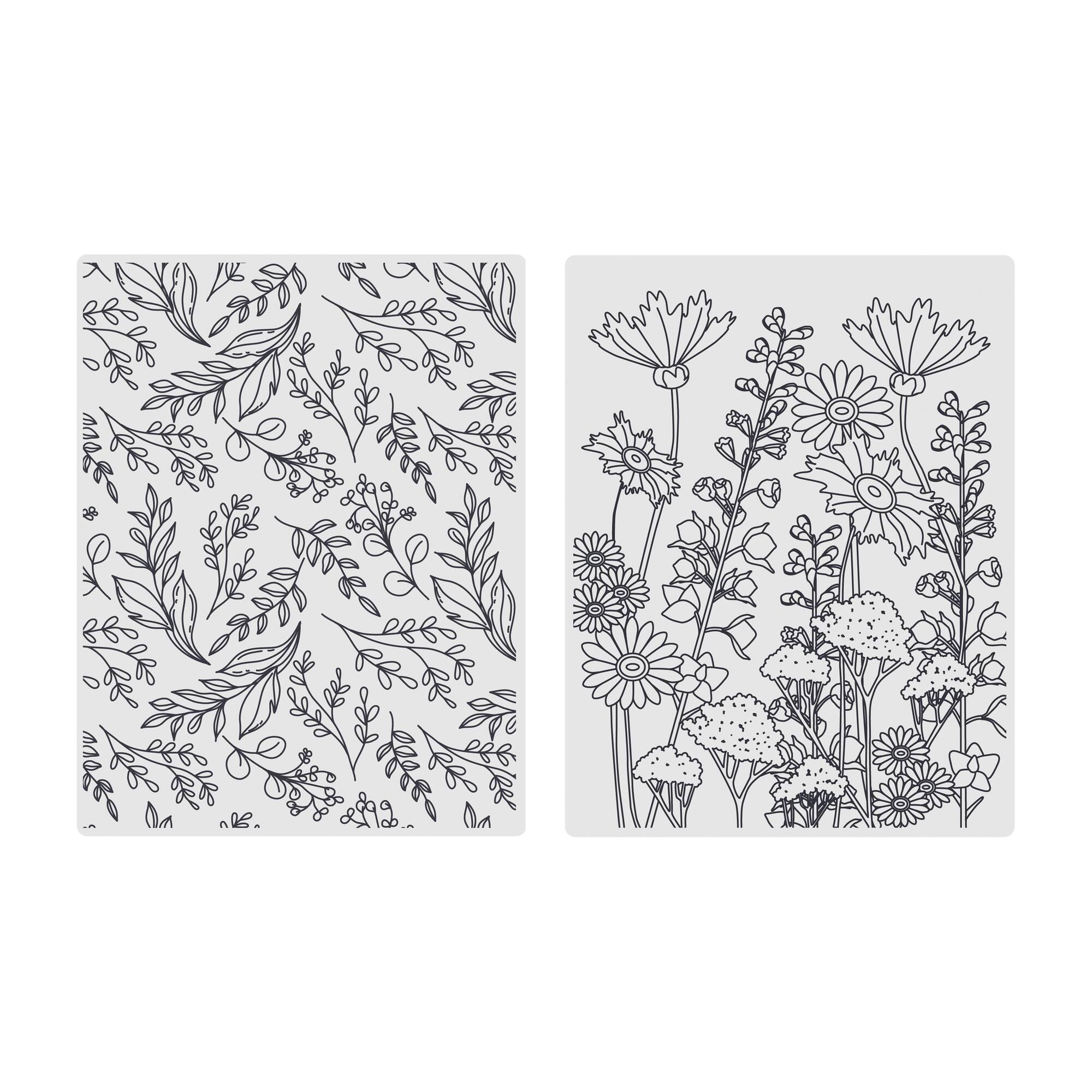 12 Pack: Wild Flower Embossing Folders Set by Recollections™